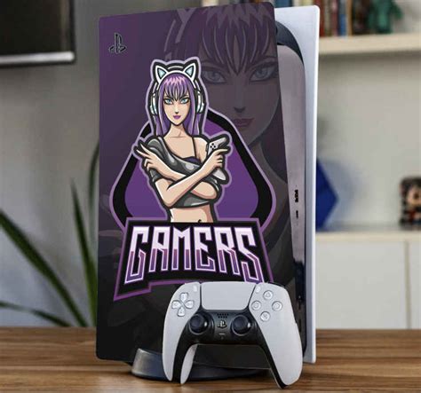 Gamer Girl Playstation 5 Sticker Tenstickers