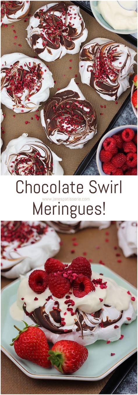 Try one of our best recipes for christmas desserts! Individual Chocolate Swirl Meringues, perfect for an Easy ...