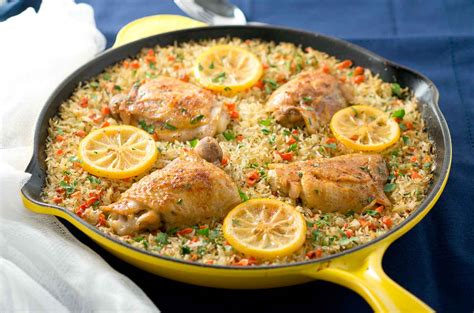 Apple and chicken are a surprisingly good combination and this healthy salad recipe pairs them up beautifully. One Skillet Mediterranean Chicken and Rice | Delicious ...