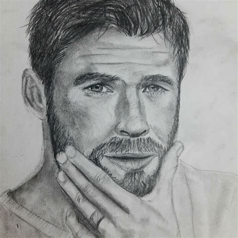 Chris Hemsworth Sketches Chris Hemsworth Male Sketch
