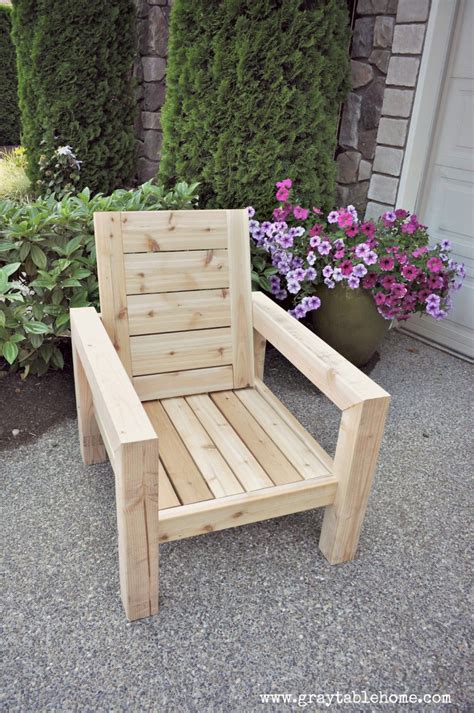 Free plans for all kinds of outdoor woodworking projects. Ana White | DIY Modern Rustic Outdoor Chair - DIY Projects