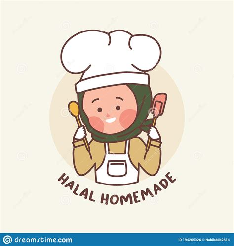Hasil gambar untuk gambar koki muslimah kartun desain logo gambar. Logo Koki Muslimah