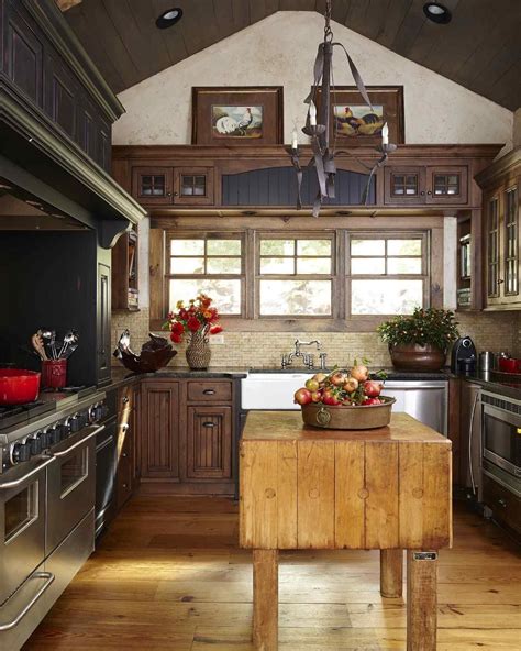 When The Weather Gets Chilly We Dream Of Cozy Country Kitchens Just