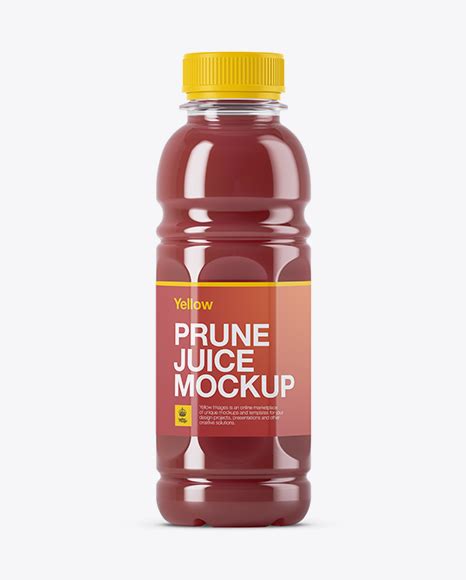 Download Prune Smoothie Bottle Mockup in Bottle Mockups on Yellow Images Object Mockups