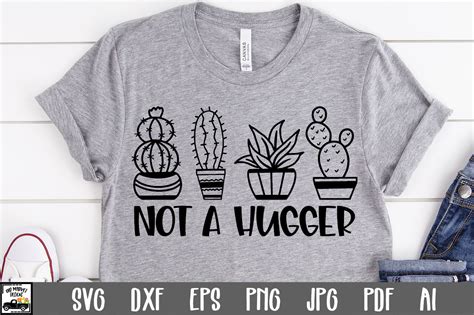 5 cute pastel cactus quotes just print and put up in your classroom. Not a Hugger | Cactus File (Graphic) by oldmarketdesigns ...