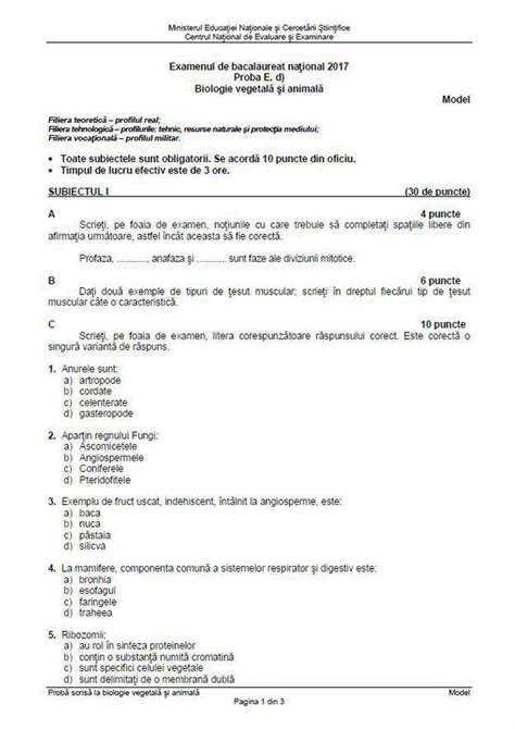 1,306 likes · 54 talking about this. Subiecte Bac Biologie Clasele 9 10 Rezolvate