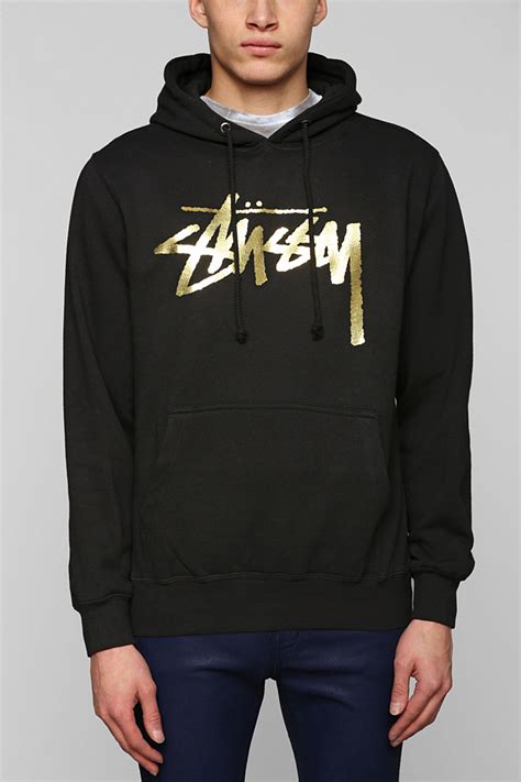 Shop ebay for great deals on nike gold hoodies & sweatshirts for men. Stussy Gold Stock Pullover Hoodie Sweatshirt in Black for Men | Lyst