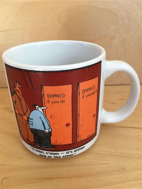 Vintage Gary Larson The Far Side Devil Damned If You Do 1985 Ceramic