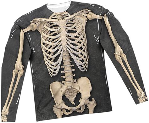 Skeleton Costume All Over Long Sleeve T Shirt Xx Large Amazonca