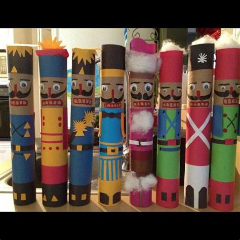 Nutcrackers Christmas Art Projects Paper Towel Roll Crafts