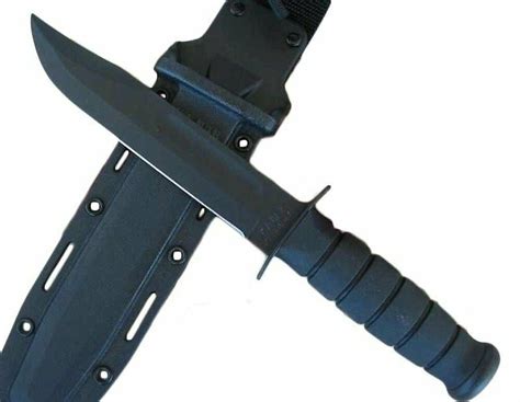 Ka Bar Fightingutility Knife Black Black Hard Sheath Str Edge 1213