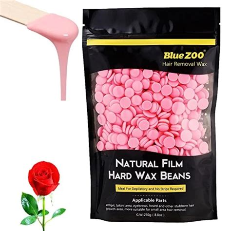 rose flavor hot film depilatory wax beans pellet no strip hard wax beads women hair removal