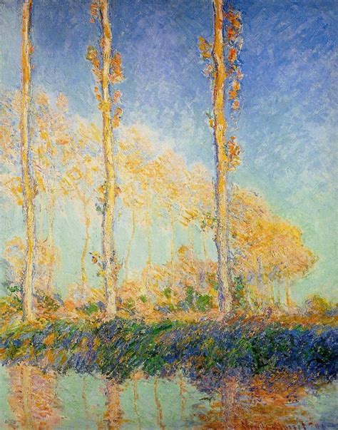 Three Poplar Trees In The Autumn 1891 Painting Claude Oscar Monet Oil