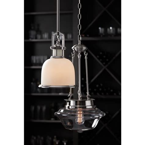 Feiss Parker Place Brushed Steel 8 Wide Mini Pendant Light 50458