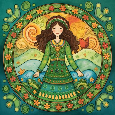 St. Patrick's Day Folk Art Print Free Stock Photo - Public Domain Pictures