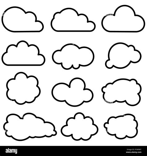 Cloud Shapes Collection Stock Vector Image And Art Alamy