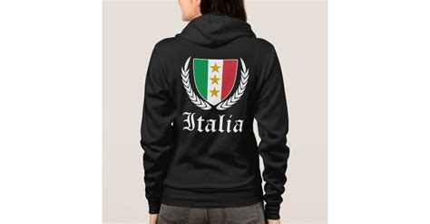 italia crest hoodie zazzle