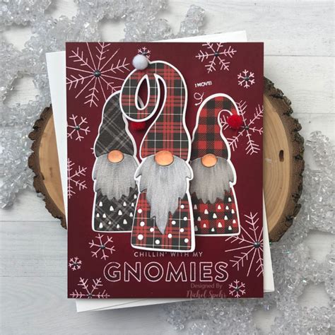 Gnome For the Holidays Action Wobble Cards | Christmas cards handmade
