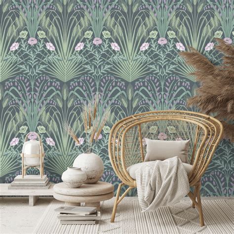 Bluebell Wallpaper Sage Mint Lilac By Cole And Son 1153009