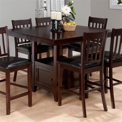 Jofran Tessa 7 Piece Counter Height Dining Table with Storage at Hayneedle