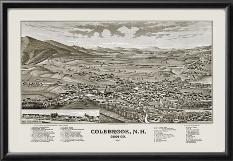 Colebrook Nh 1887 Vintage City Maps