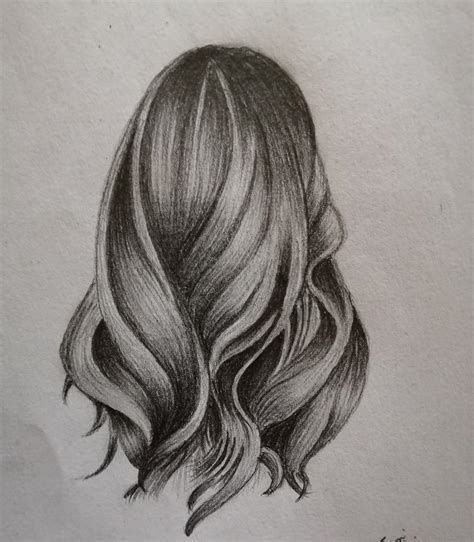How To Draw Curly Hair From Behind Draw Pattern Drawing Curly Hair