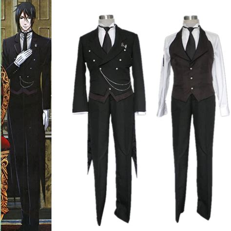 Cosplay Sebastian Michaelis Uniform Outfit Costume Anime Black Butler