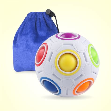 Rainbow Puzzle Ball With Pouch Color Coogam