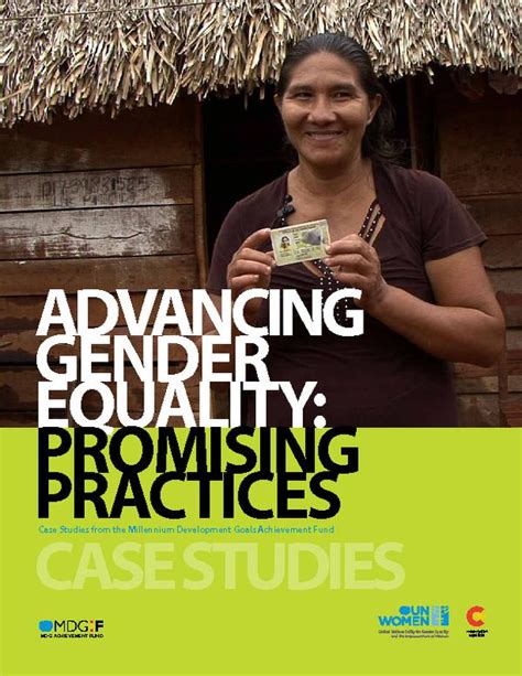 Advancing Gender Equality Promising Practices Experiences From The Mdg Fund Sustainable