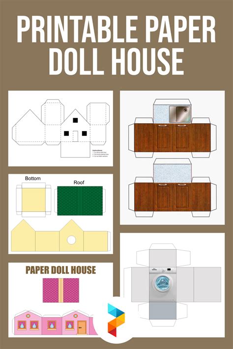 Printable Paper Doll House Template Image To U