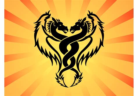 Twin Dragon Vector Download Free Vector Art Stock Graphics And Images