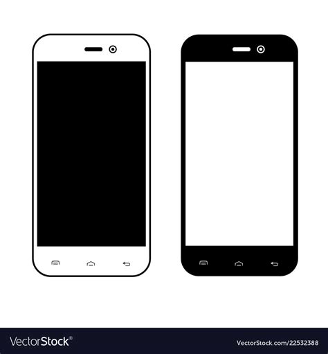 Smartphone On White Background Royalty Free Vector Image