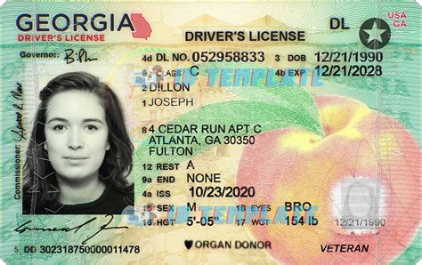 Georgia Driving License Psd Template New 1200dpi Driving License Template