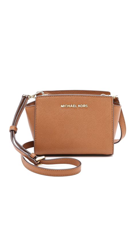 Michael Michael Kors Selma Mini Messenger Bag Luggage In Brown