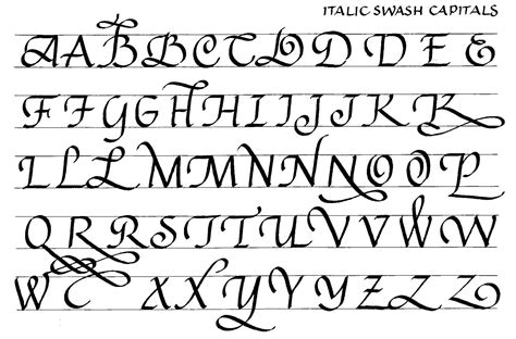 Alphabet Ecriture En Italique Tatouges Myweb