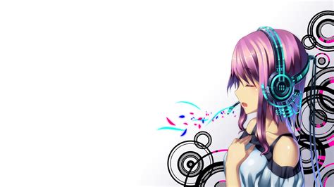 16 Iphone Anime Girl With Headphones Wallpaper Baka Wallpaper