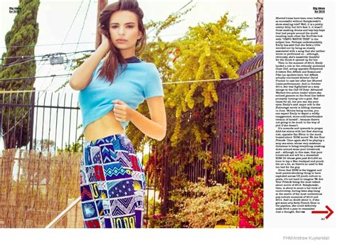 Emily Ratajkowski Turns Up The Heat For Fhm Cover Story Fashion Gone