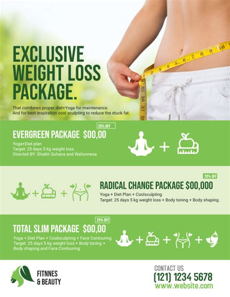 Yoga And Weight Loss Program Flyer Template Postermywall