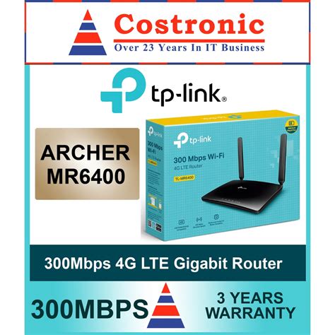 Tp Link Mr6400 300mbps Wireless N 4g Lte Router Tl Mr64003 Years Distributor Warranty Mr6400