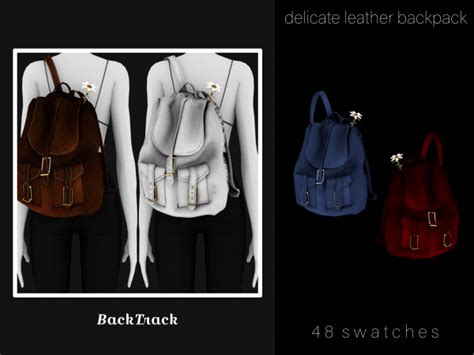 Delicate Leather Backpack Acc Sims 4 Sims Sims 4 Piercings