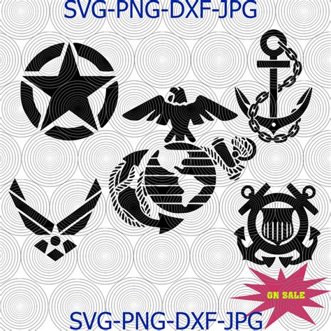 Military Logo Bundle Svg Army Svg Marines By Digital4u On Zibbet