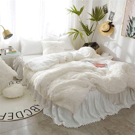 Princess kids' & toddler beds : Kids Girls White Fleece Princess Bedding set Twin Queen ...