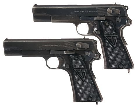 Two Nazi Marked Polish Radom Model 35 Semi Automatic Pistols Rock
