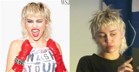 miley cyrus s mullet haircut in 2020 photos popsugar beauty