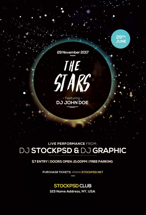The Stars Free Psd Flyer Template Free Psd Flyer Templates Free