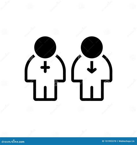 Black Solid Icon For Gender Unisex And Sex Stock Vector Illustration