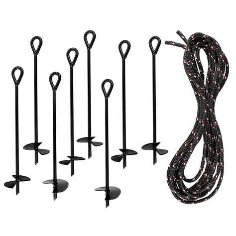 Ashman Black Ground Anchor 8 Pack 15 Inches In Length And 10mm Thick