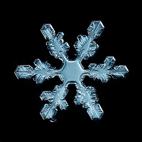 Natural Crystal Snowflake Macro Piece Of Ice Stock Photo Image Of