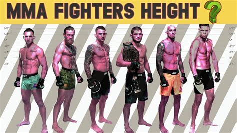 Ufc Mma Fighters Height Comparison Youtube