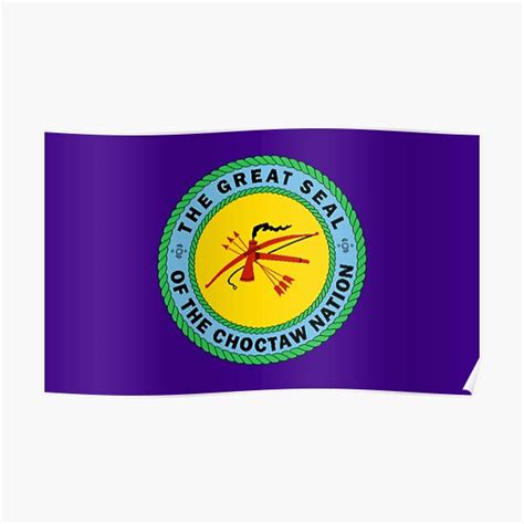 Flag Of Choctaw Nation Of Oklahoma Indian Reservation Usa Poster For